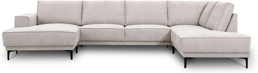 Places of Style Zithoek XXL bank Oland structuur platweefsel luxe microvezel bouclé - Foto 8