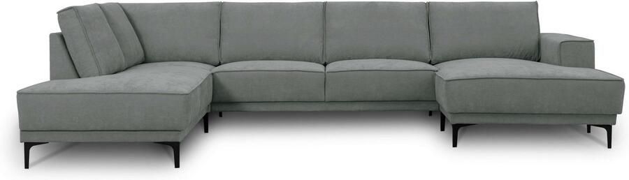 Places of Style Zithoek XXL bank Oland structuur platweefsel luxe microvezel bouclé - Foto 8