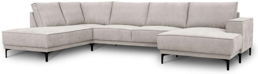 Places of Style Zithoek XXL bank Oland structuur platweefsel luxe microvezel bouclé - Foto 8