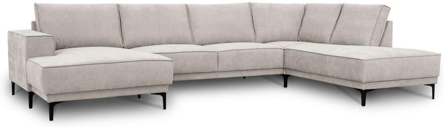 Places of Style Zithoek XXL bank Oland structuur platweefsel luxe microvezel bouclé - Foto 7