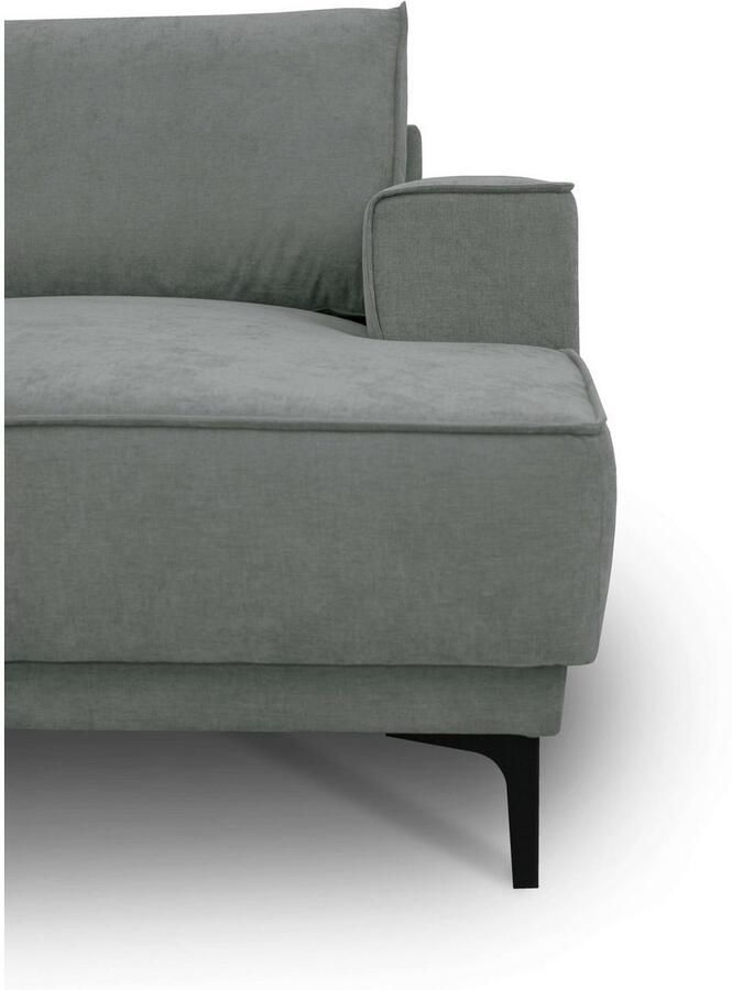 Places of Style Zithoek XXL bank Oland structuur platweefsel luxe microvezel bouclé