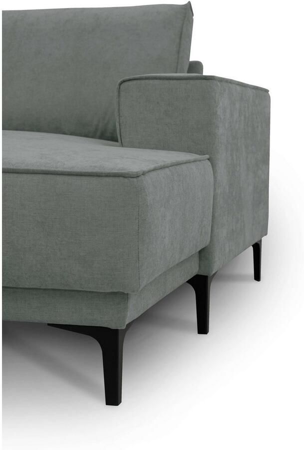 Places of Style Zithoek XXL bank Oland structuur platweefsel luxe microvezel bouclé - Foto 2