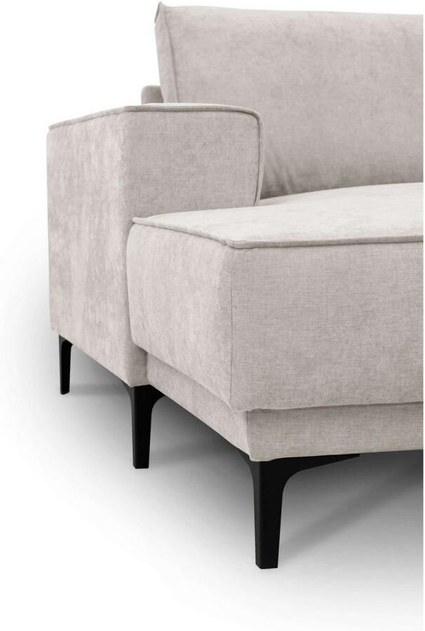 Places of Style Zithoek XXL bank Oland structuur platweefsel luxe microvezel bouclé - Foto 2