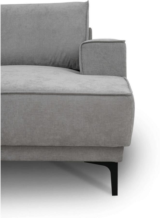 Places of Style Zithoek XXL bank Oland structuur platweefsel luxe microvezel bouclé