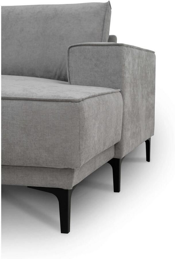 Places of Style Zithoek XXL bank Oland structuur platweefsel luxe microvezel bouclé - Foto 2