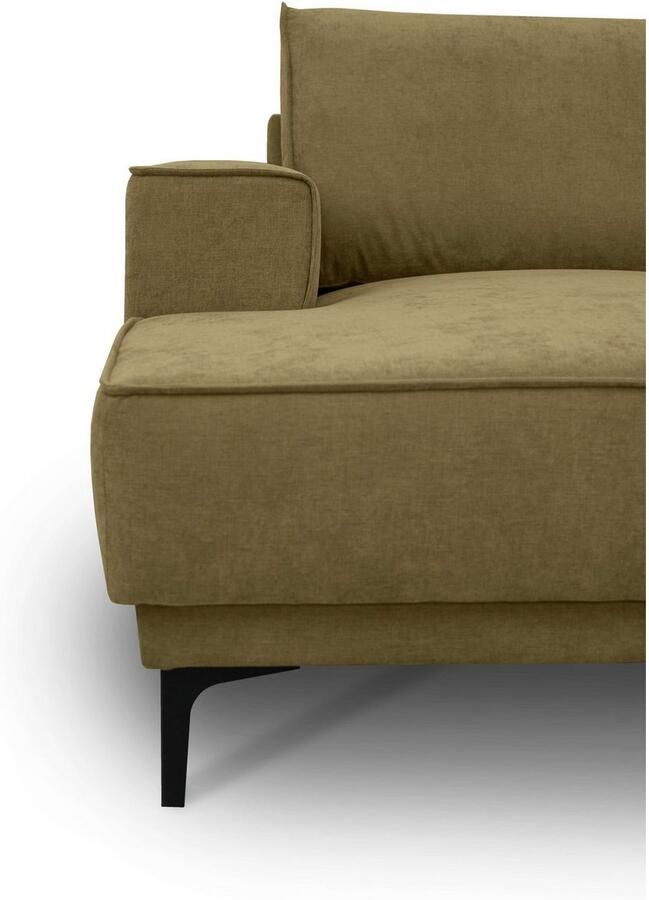 Places of Style Zithoek XXL bank Oland structuur platweefsel luxe microvezel bouclé