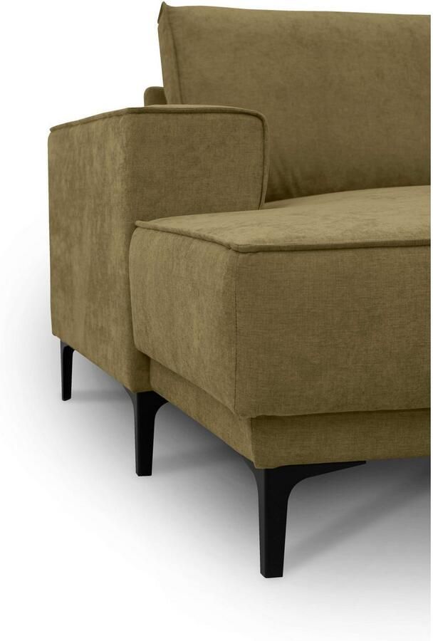 Places of Style Zithoek XXL bank Oland structuur platweefsel luxe microvezel bouclé - Foto 2