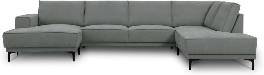 Places of Style Zithoek XXL bank Oland structuur platweefsel luxe microvezel bouclé - Foto 9