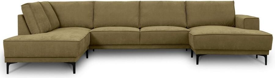 Places of Style Zithoek XXL bank Oland structuur platweefsel luxe microvezel bouclé - Foto 8