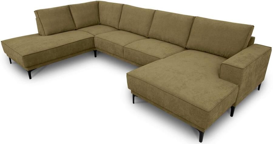 Places of Style Zithoek XXL bank Oland structuur platweefsel luxe microvezel bouclé - Foto 5