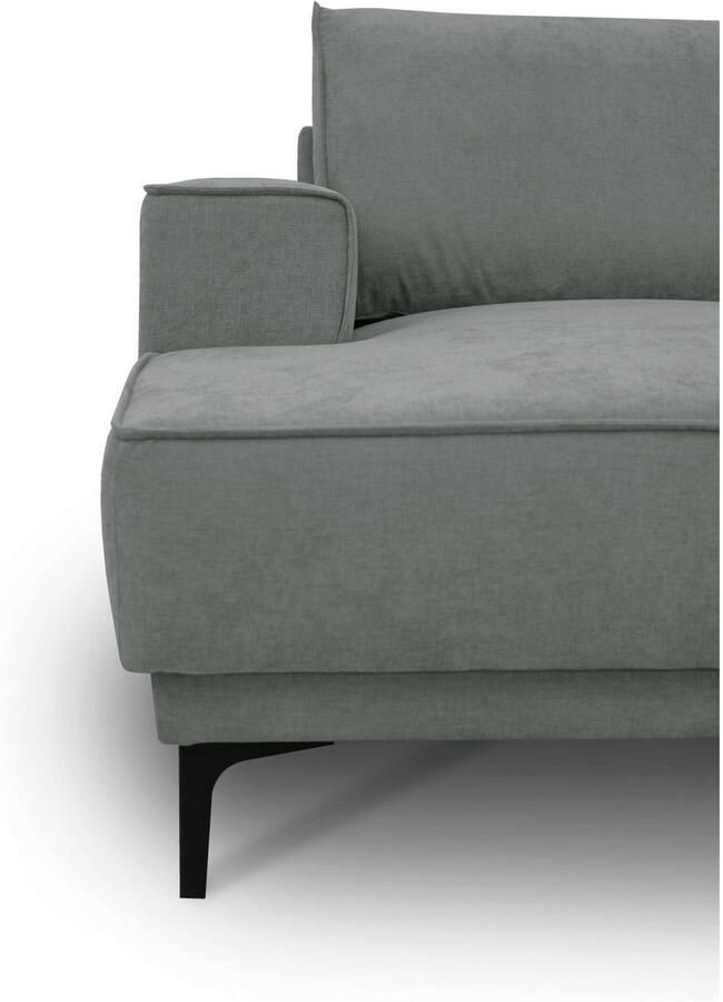 Places of Style Zithoek XXL bank Oland structuur platweefsel luxe microvezel bouclé