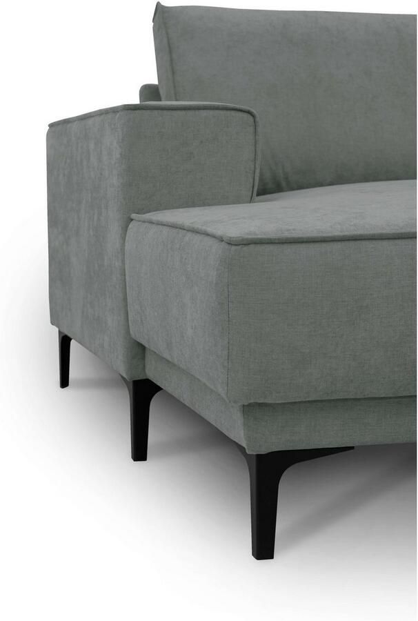 Places of Style Zithoek XXL bank Oland structuur platweefsel luxe microvezel bouclé - Foto 2