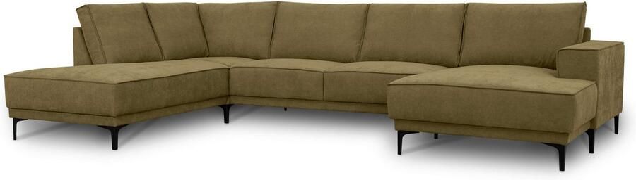 Places of Style Zithoek XXL bank Oland structuur platweefsel luxe microvezel bouclé - Foto 9