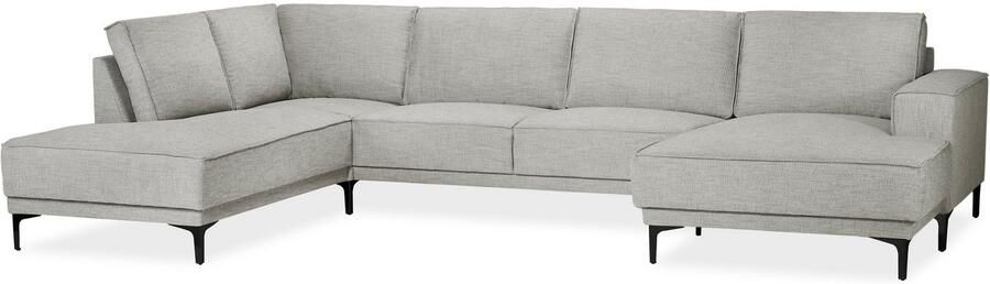 Places of Style Zithoek XXL bank Oland structuur platweefsel luxe microvezel bouclé - Foto 7