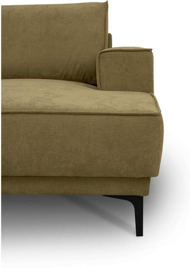 Places of Style Zithoek XXL bank Oland structuur platweefsel luxe microvezel bouclé