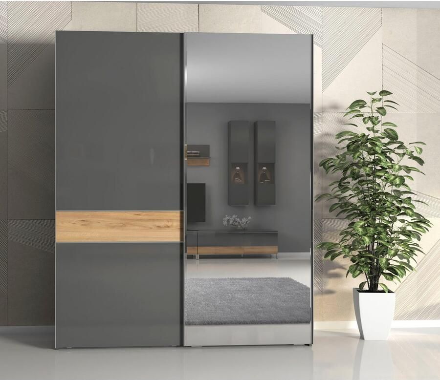 Places of Style Zweefdeurkast Onyx Zweefdeurkast inclusief Interieur FSC-gecertificeerd - Foto 3
