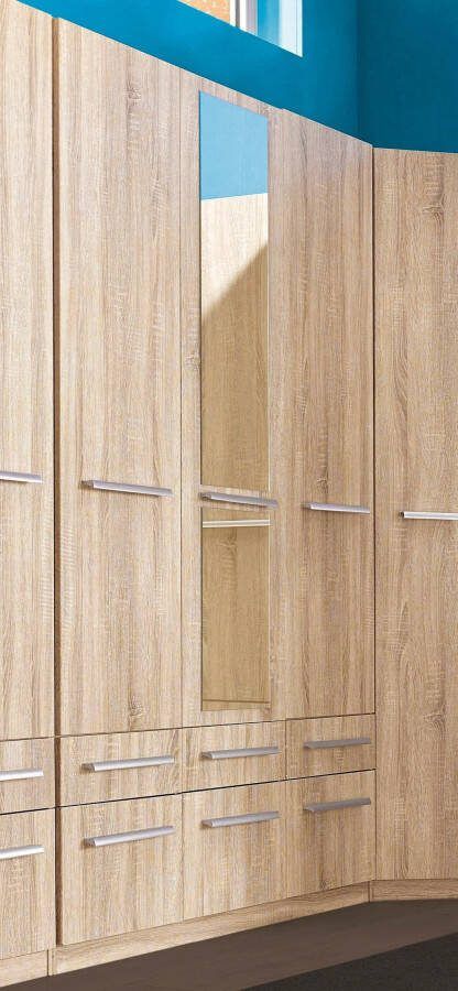 Priess Kledingkast Kast garderobe waskast Barcelona in 5 breedtes veel opbergruimte ruime lades met spiegel made in germany - Foto 9