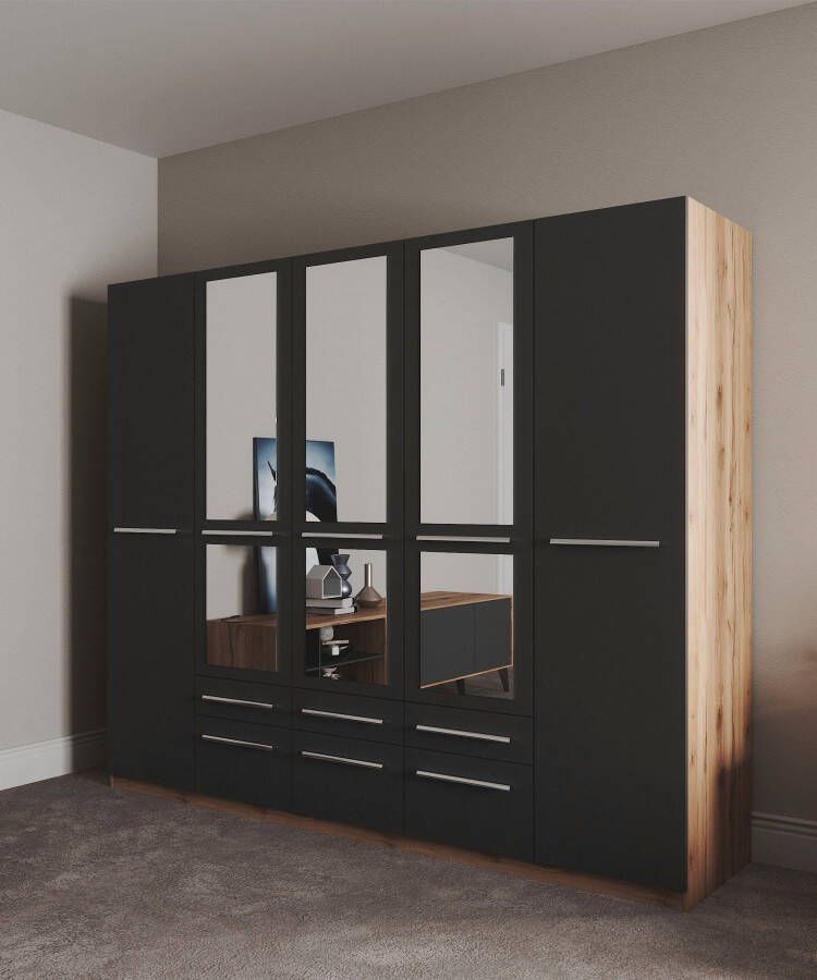 Priess Kledingkast Kast garderobe waskast Barcelona in 5 breedtes veel opbergruimte ruime lades met spiegel made in germany - Foto 7