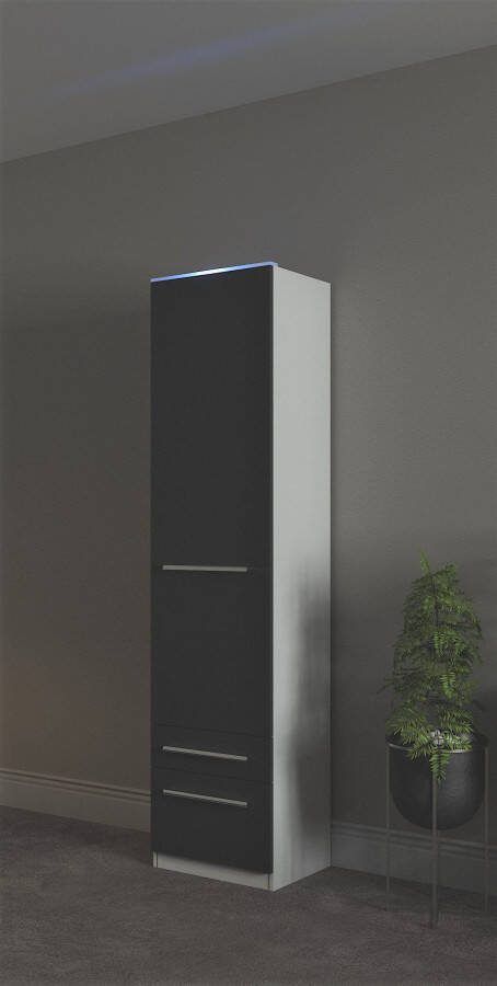 Priess Kledingkast Kast garderobe waskast Barcelona in 5 breedtes veel opbergruimte ruime lades met spiegel made in germany