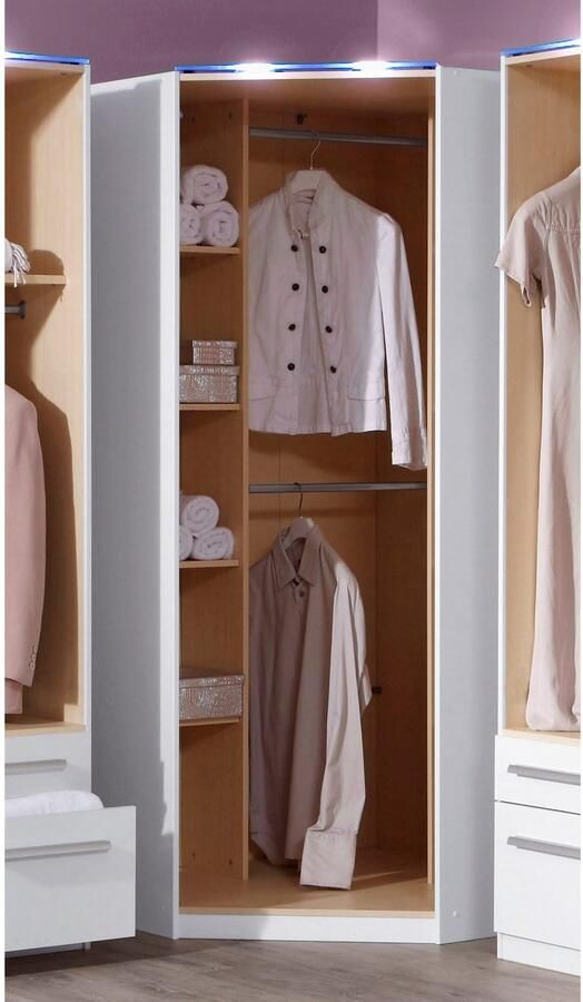 Priess Hoekkledingkast Barcelona kledingkast hoekoplossing ruimtewonder - Foto 7