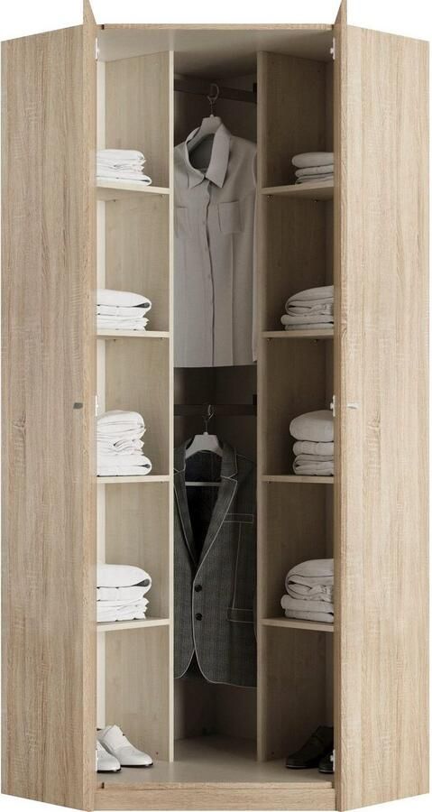 Priess Hoekkledingkast Barcelona kledingkast hoekoplossing ruimtewonder - Foto 4