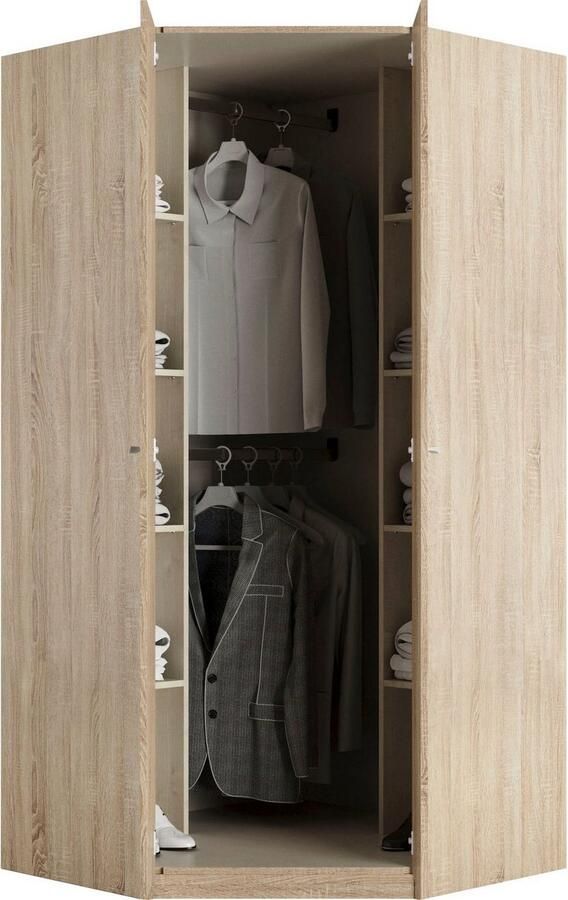 Priess Hoekkledingkast Barcelona kledingkast hoekoplossing ruimtewonder - Foto 6