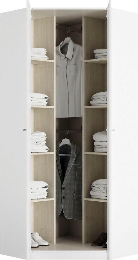 Priess Hoekkledingkast Barcelona kledingkast hoekoplossing ruimtewonder - Foto 5