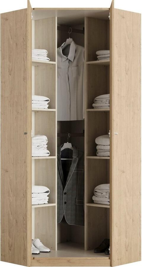 Priess Hoekkledingkast Barcelona kledingkast hoekoplossing ruimtewonder - Foto 5