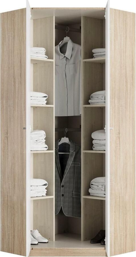 Priess Hoekkledingkast Barcelona kledingkast hoekoplossing ruimtewonder - Foto 4