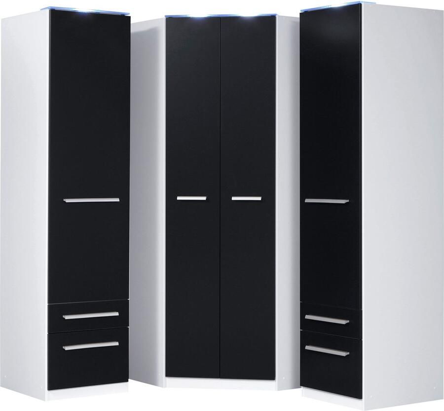 Priess Hoekkledingkast Barcelona kledingkast hoekoplossing ruimtewonder