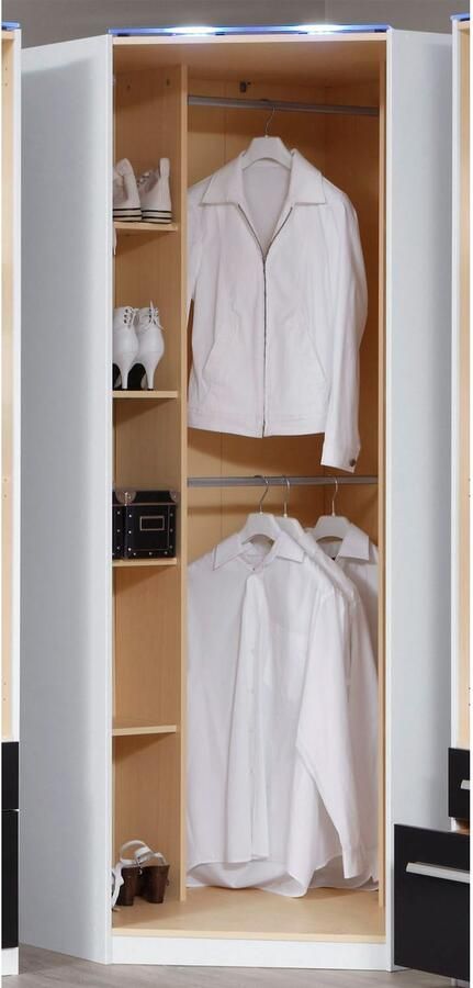 Priess Hoekkledingkast Barcelona kledingkast hoekoplossing ruimtewonder - Foto 8