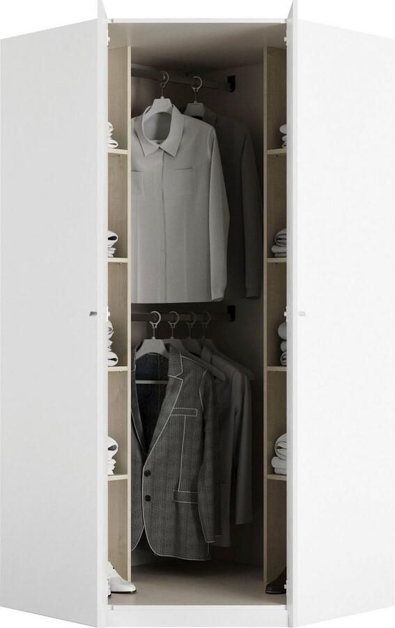 Priess Hoekkledingkast Barcelona kledingkast hoekoplossing ruimtewonder - Foto 6