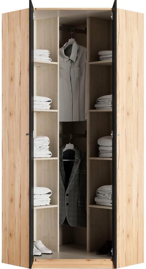 Priess Hoekkledingkast Barcelona kledingkast hoekoplossing ruimtewonder - Foto 3