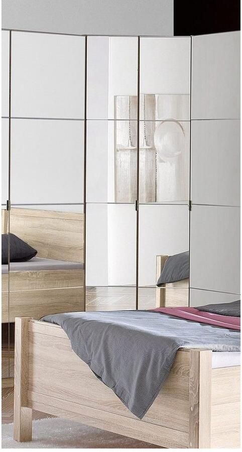 Priess Hoekkledingkast Malaga slaapkamerkast hoekoplossing uitbreidbaar in drie kleuren - Foto 9