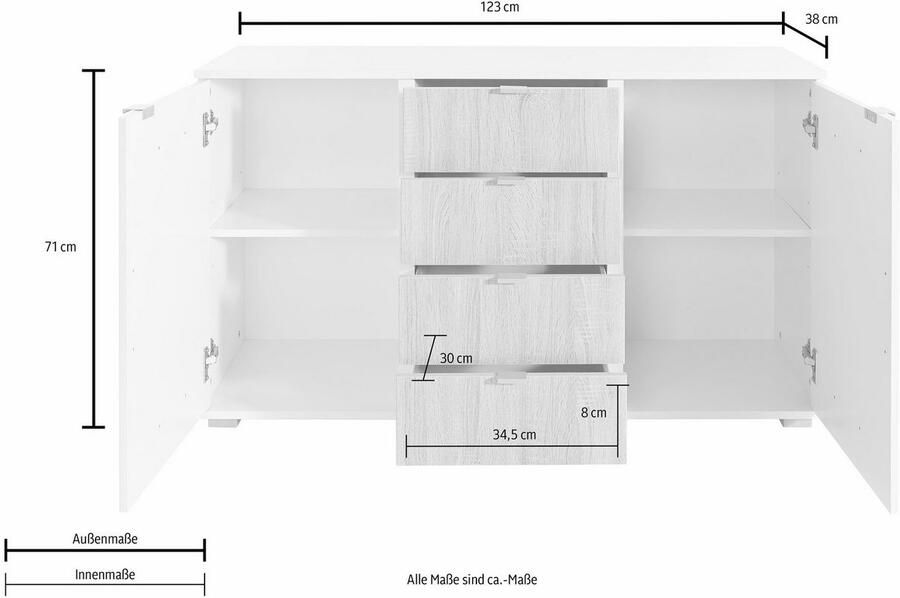 Priess Kast met laden en deuren - Foto 8