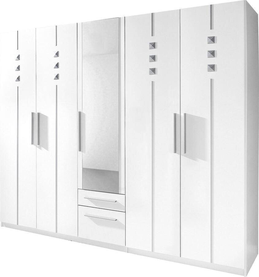 Priess Kledingkast 1- tot 5-deurs met zilverkleurige applicaties