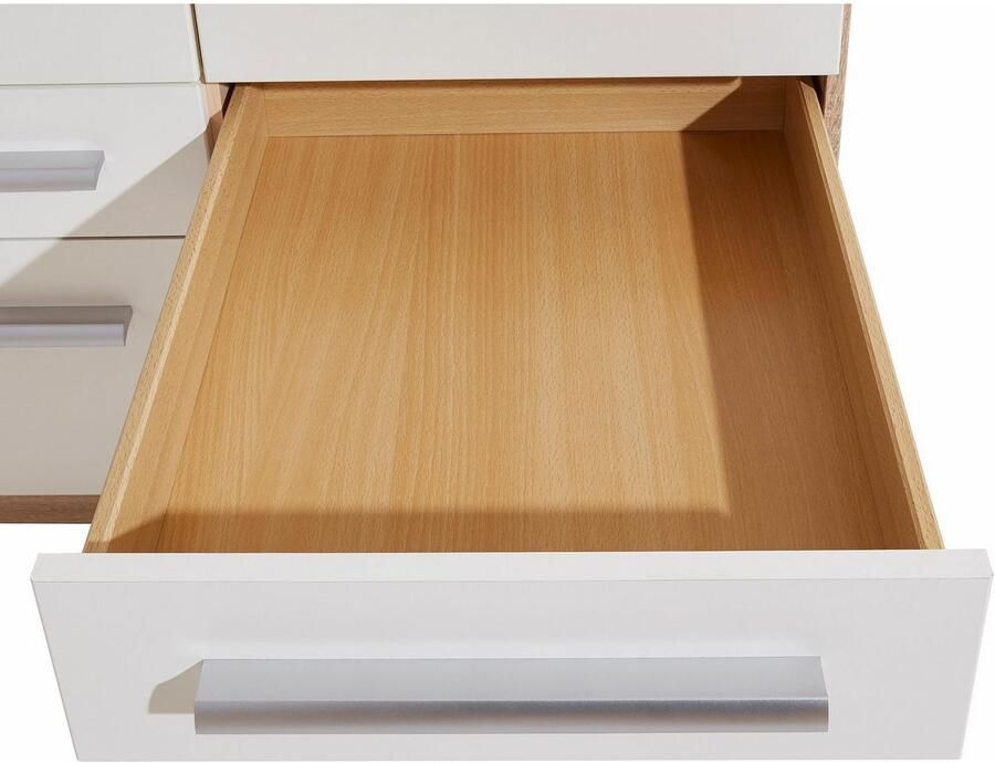 Priess Kledingkast Kast garderobe waskast Barcelona in 5 breedtes veel opbergruimte ruime lades met spiegel made in germany - Foto 2