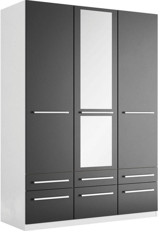 Priess Kledingkast Kast garderobe waskast Barcelona in 5 breedtes veel opbergruimte ruime lades met spiegel made in germany - Foto 4