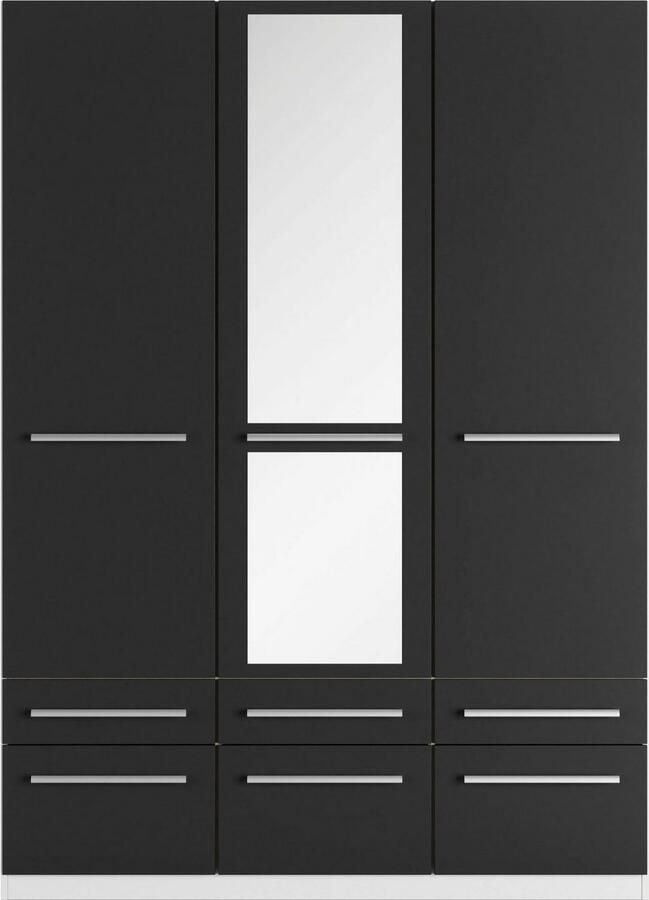 Priess Kledingkast Kast garderobe waskast Barcelona in 5 breedtes veel opbergruimte ruime lades met spiegel made in germany - Foto 3