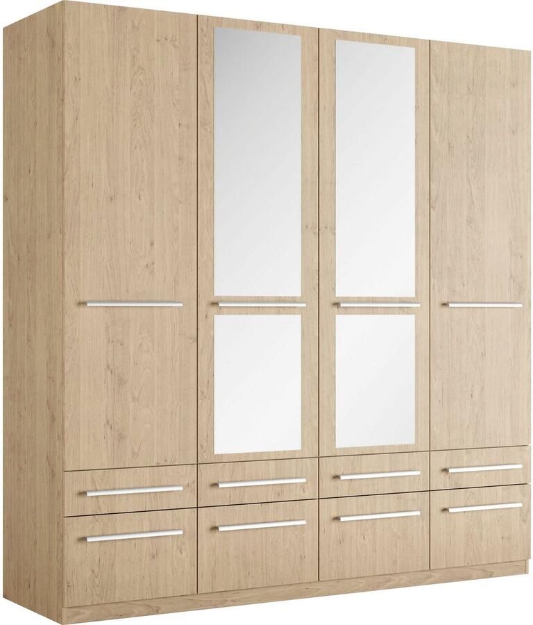 Priess Kledingkast Kast garderobe waskast Barcelona in 5 breedtes veel opbergruimte ruime lades met spiegel made in germany - Foto 4