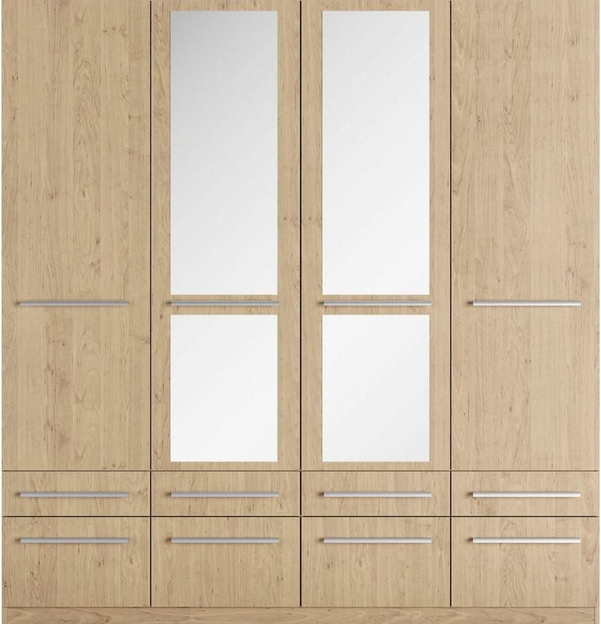 Priess Kledingkast Kast garderobe waskast Barcelona in 5 breedtes veel opbergruimte ruime lades met spiegel made in germany - Foto 3