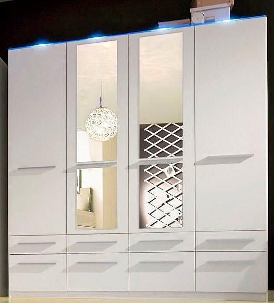 Priess Kledingkast Kast garderobe waskast Barcelona in 5 breedtes veel opbergruimte ruime lades met spiegel made in germany - Foto 11