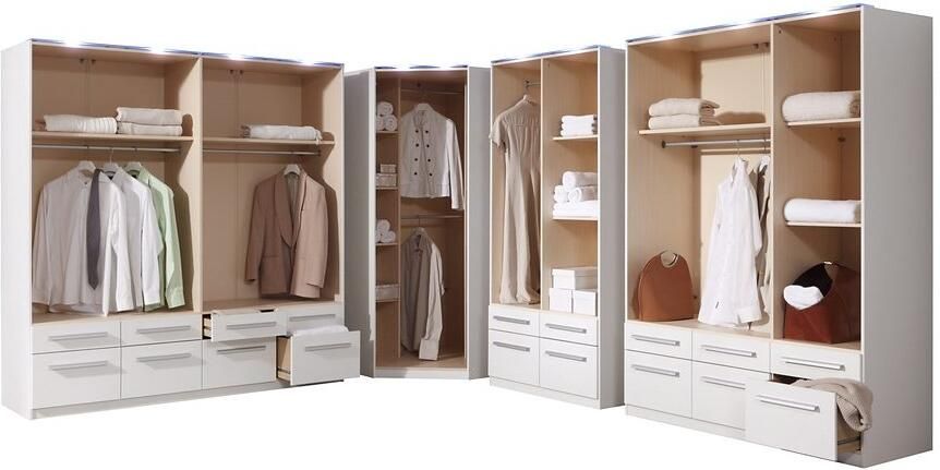 Priess Kledingkast Kast garderobe waskast Barcelona in 5 breedtes veel opbergruimte ruime lades met spiegel made in germany - Foto 11