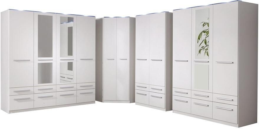 Priess Kledingkast Kast garderobe waskast Barcelona in 5 breedtes veel opbergruimte ruime lades met spiegel made in germany - Foto 10