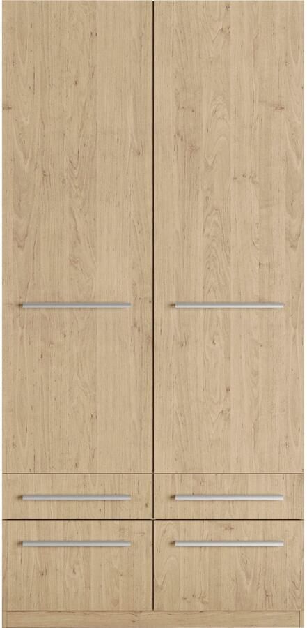 Priess Kledingkast Kast garderobe waskast Barcelona in 5 breedtes veel opbergruimte ruime lades met spiegel made in germany - Foto 8