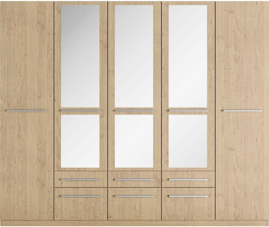 Priess Kledingkast Kast garderobe waskast Barcelona in 5 breedtes veel opbergruimte ruime lades met spiegel made in germany - Foto 3