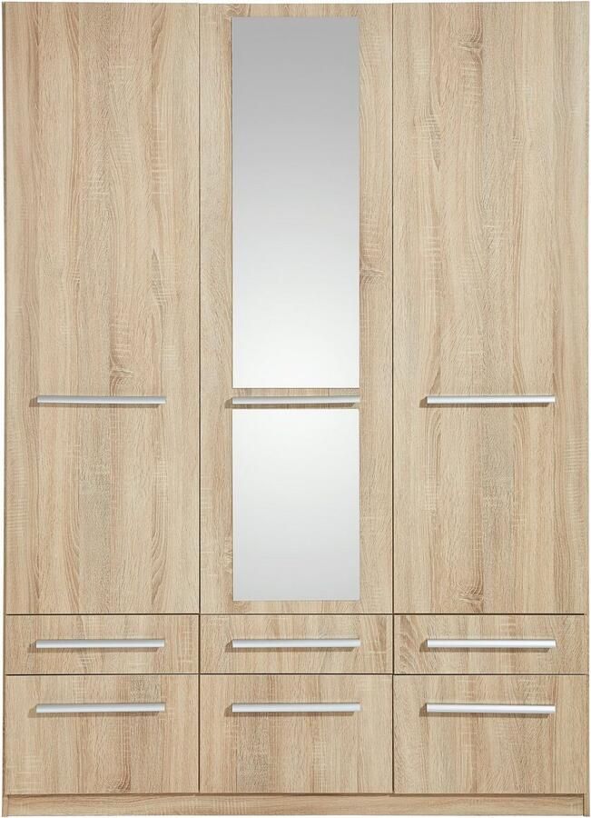 Priess Kledingkast Kast garderobe waskast Barcelona in 5 breedtes veel opbergruimte ruime lades met spiegel made in germany - Foto 6