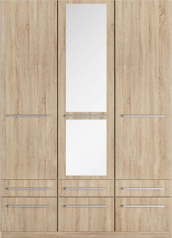 Priess Kledingkast Kast garderobe waskast Barcelona in 5 breedtes veel opbergruimte ruime lades met spiegel made in germany - Foto 4