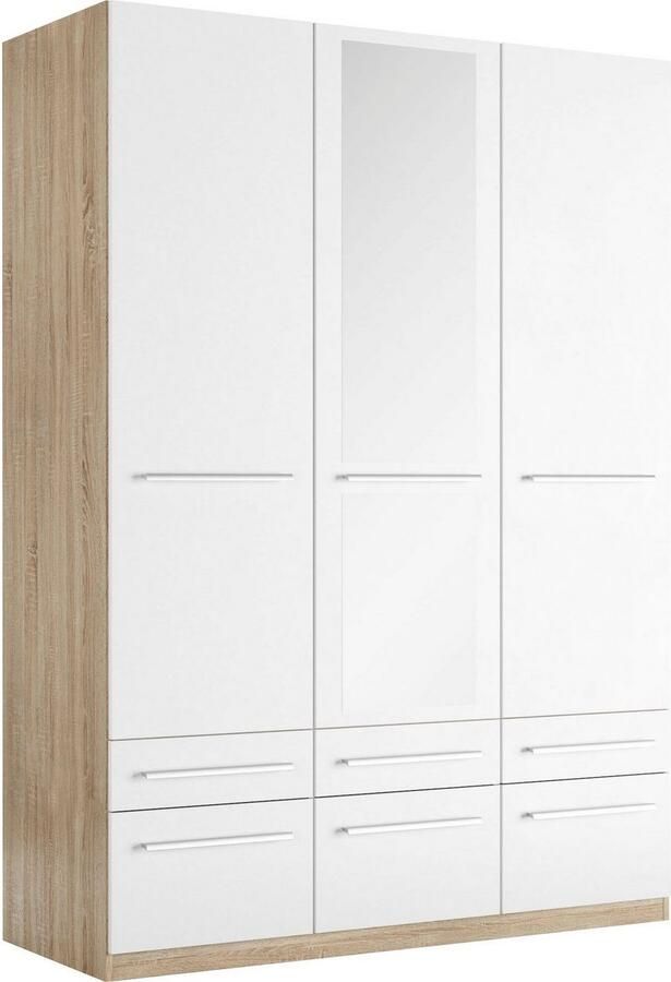 Priess Kledingkast Kast garderobe waskast Barcelona in 5 breedtes veel opbergruimte ruime lades met spiegel made in germany - Foto 5