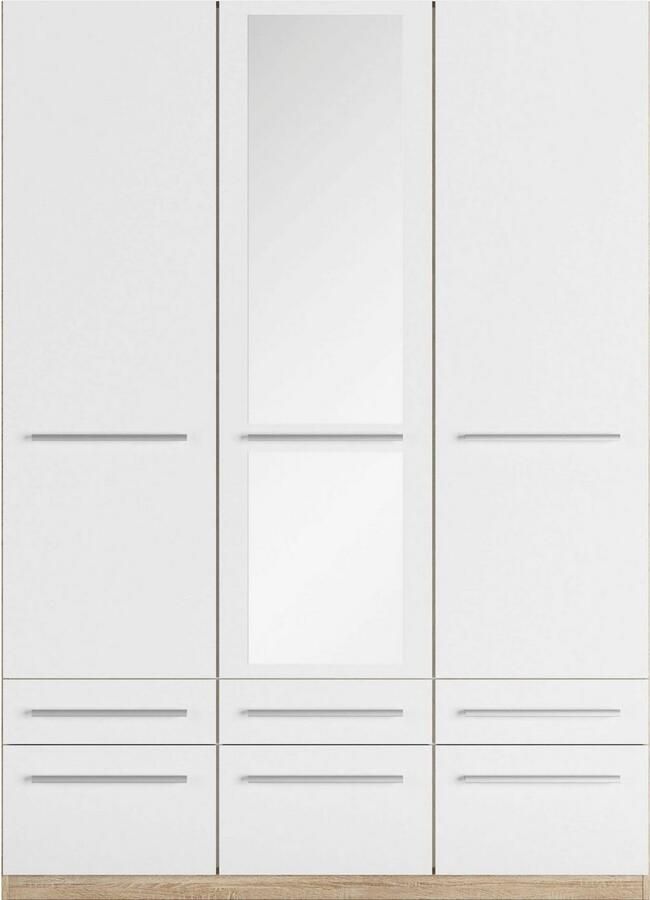 Priess Kledingkast Kast garderobe waskast Barcelona in 5 breedtes veel opbergruimte ruime lades met spiegel made in germany - Foto 4